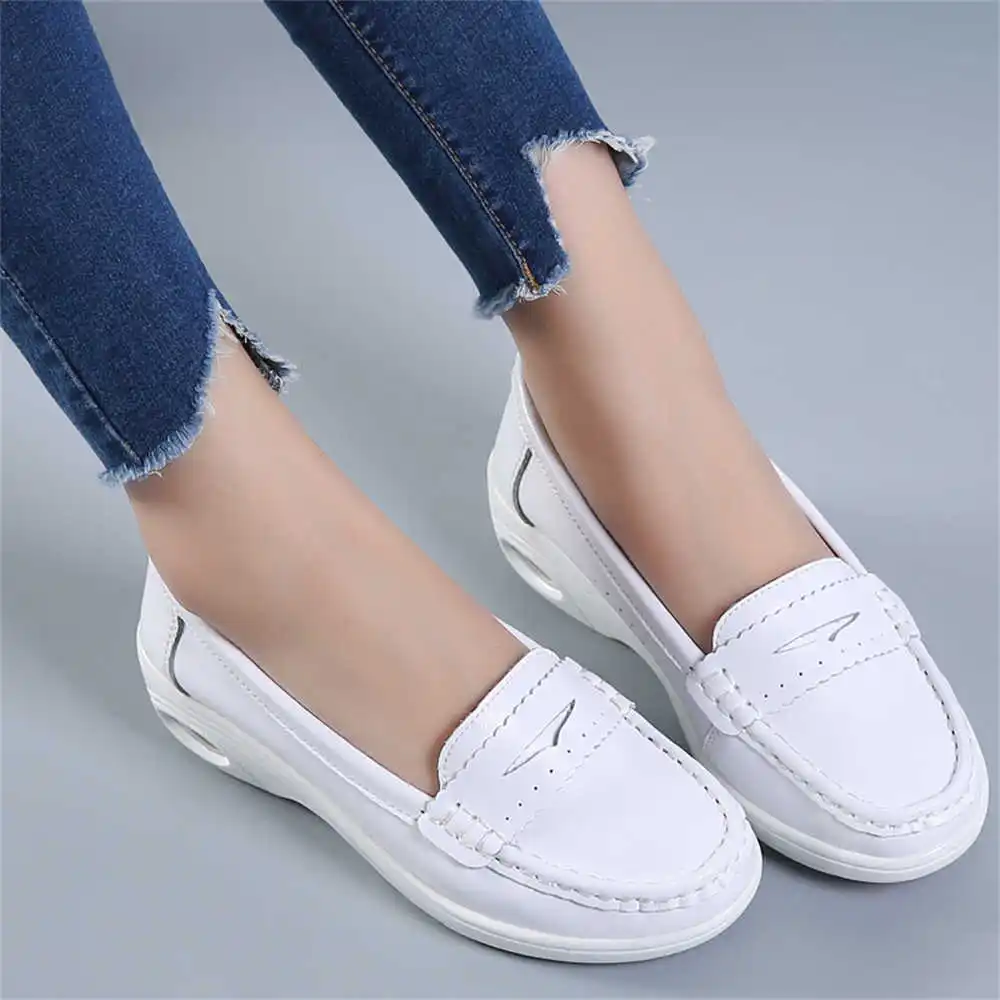 Office Tech Typing - Thick Sole Slipon White Trainers For