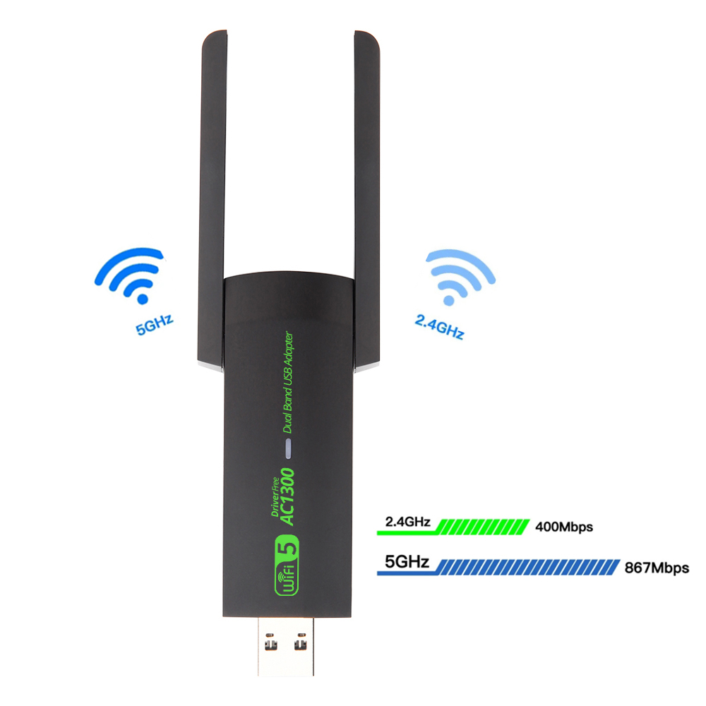 Gigabit Network Card - Drive free 1300Mbps Gigabit Dual Band