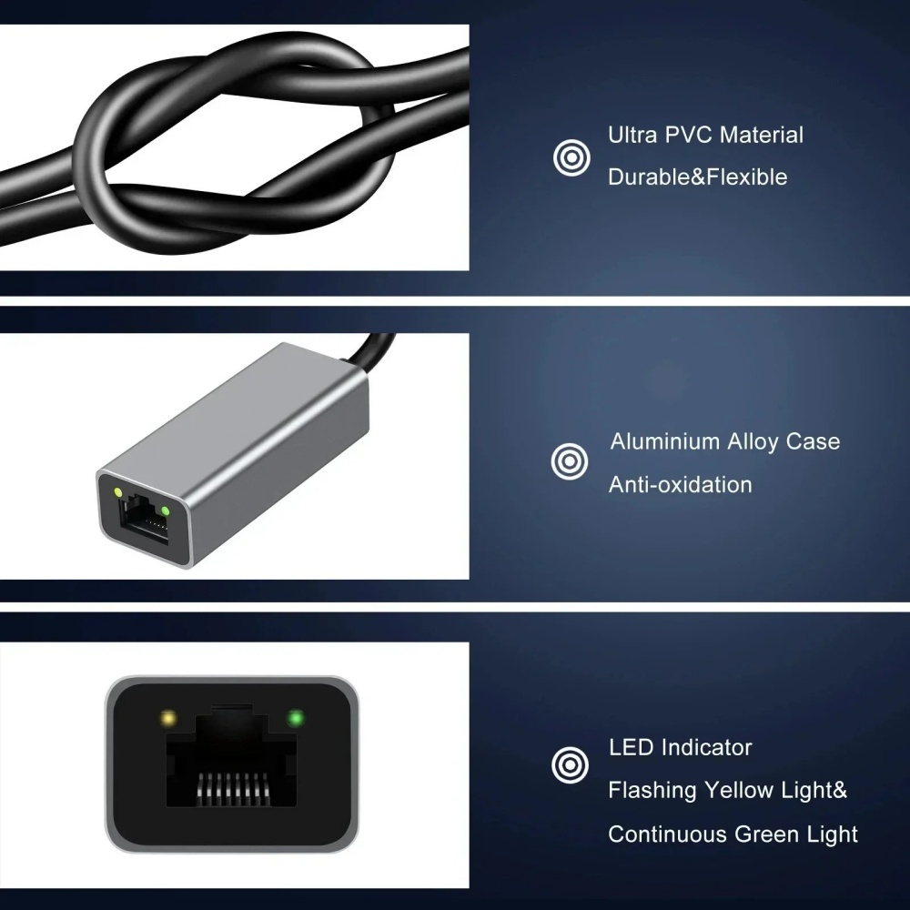 Type C Ethernet Adapter USB 3. - đánh giá và giá Gigabit Network Card